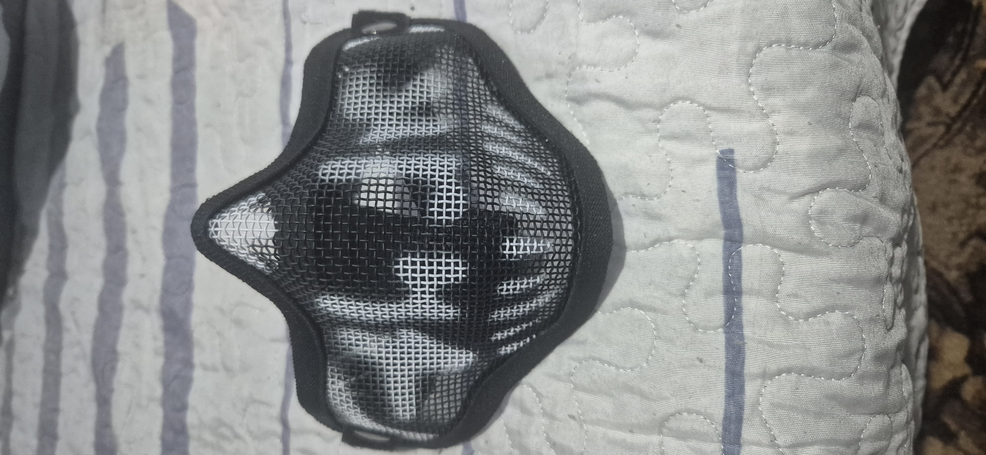 A real photo din Masca Plasa Metal Craniu Negru by Dumy (1)