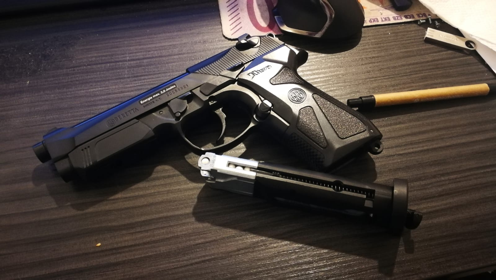 A real photo din Replica Umarex Beretta 90TWO metal slide CO2 NBB by O replica super  (1)