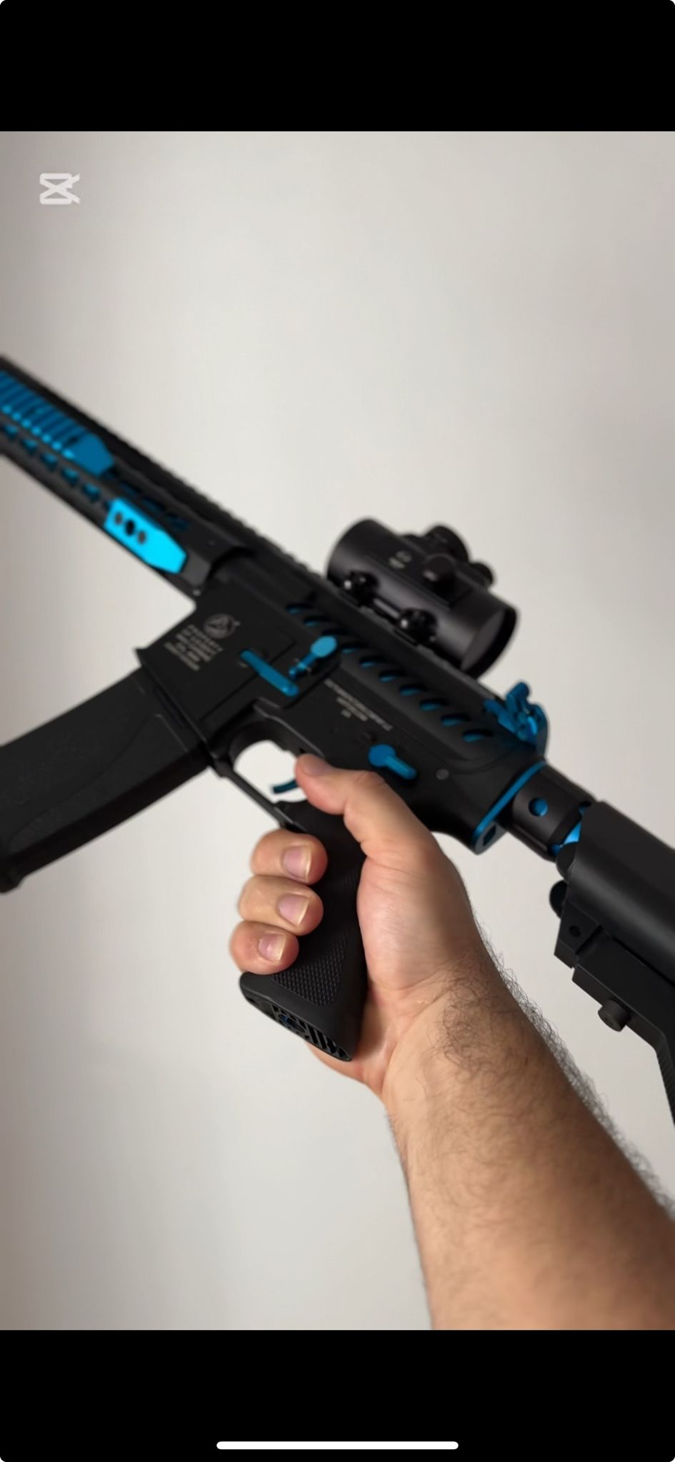 A real photo din Replica asalt Colt M4 Blast Blue Fox Full Metal Cybergun by Marius (5)