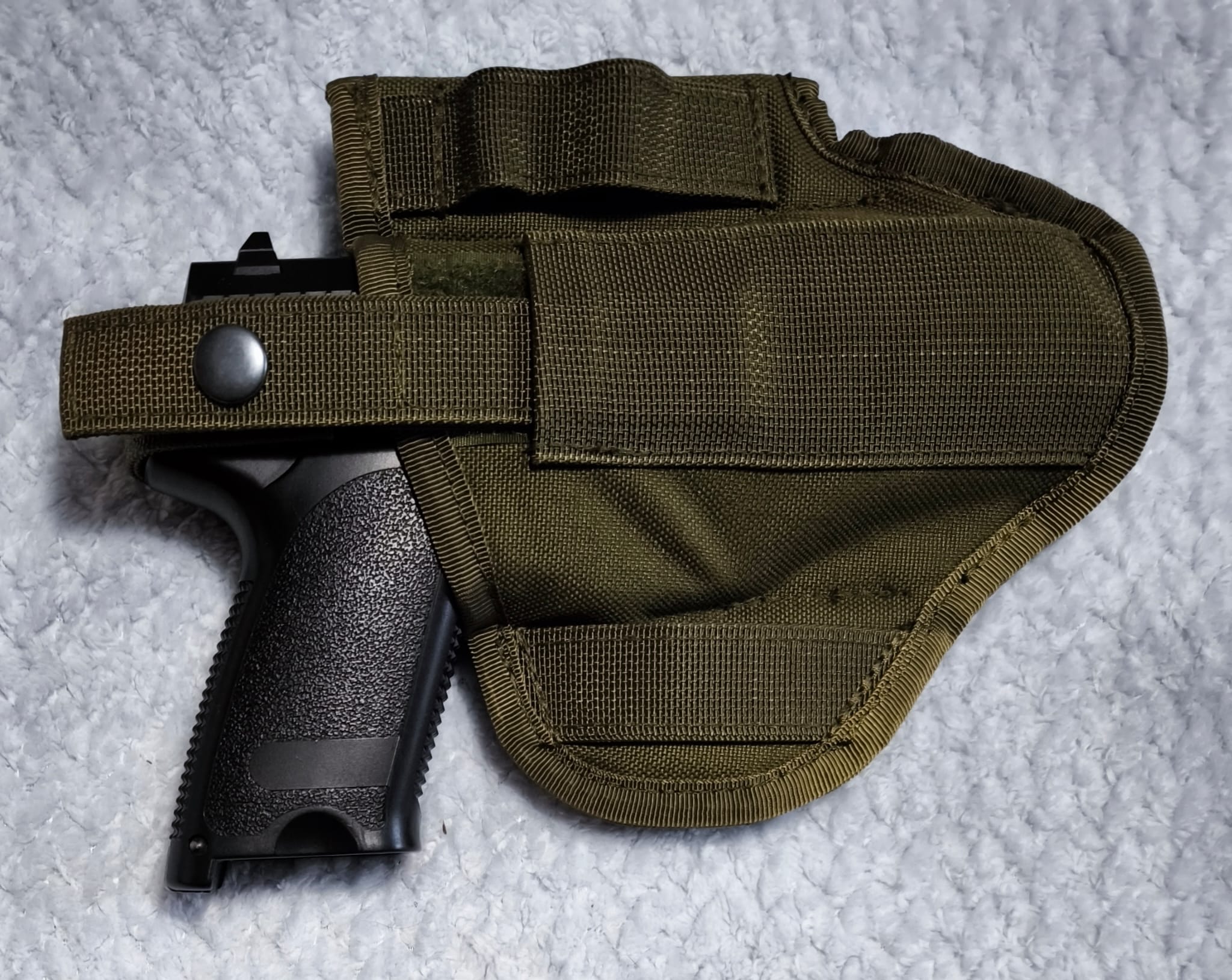 A real photo din Toc pistol curea ambidextru 8Fields Olive by Cosmin (3)