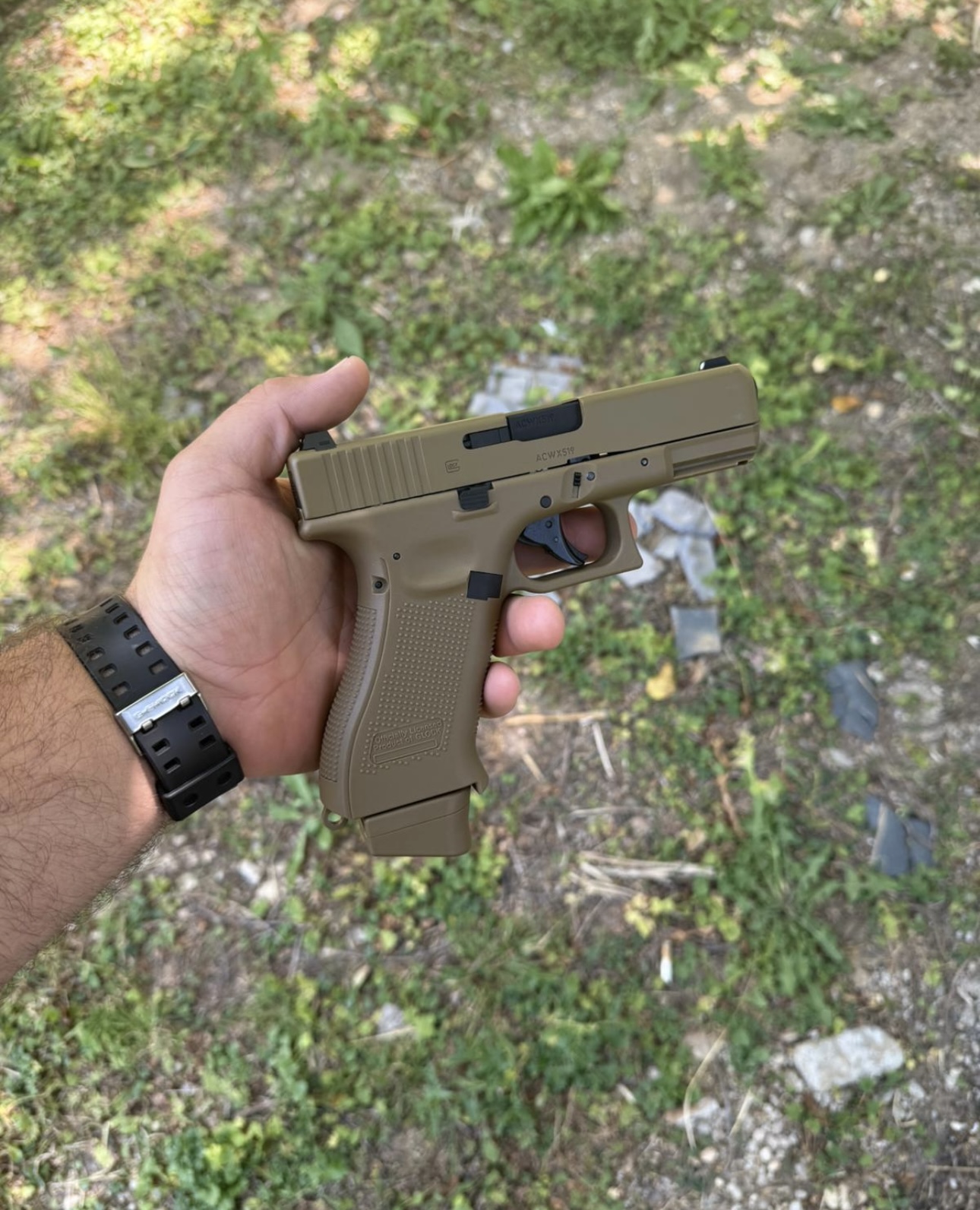 A real photo din Replica pistol GBB Glock 19X CO2 Coyote Umarex by iToo (1)