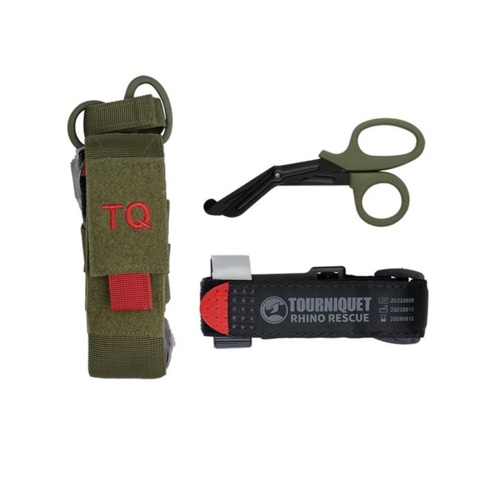 Turnichet tactic Rhino Rescue cu foarfeca Olive