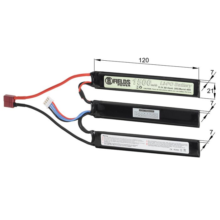 Acumulator Li-Po 11.1V/1500mAh 20/40C Deans 8Fields