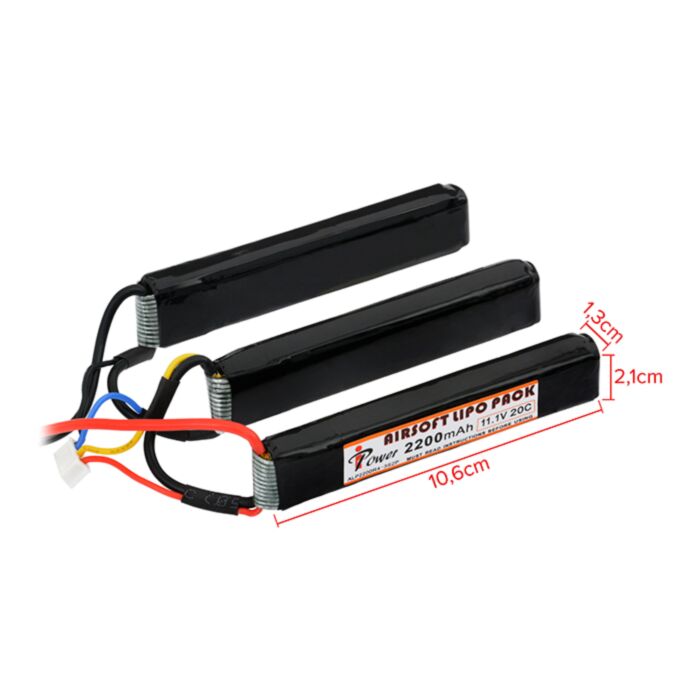 Acumulator TriPack Li-Po 11.1V / 2200mAh 20C IPower Deans