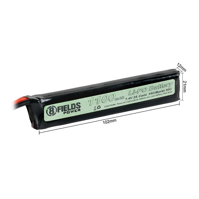 Acumulator Li-Po 7.4V/1100mAh 15/30C 8Fields Deans