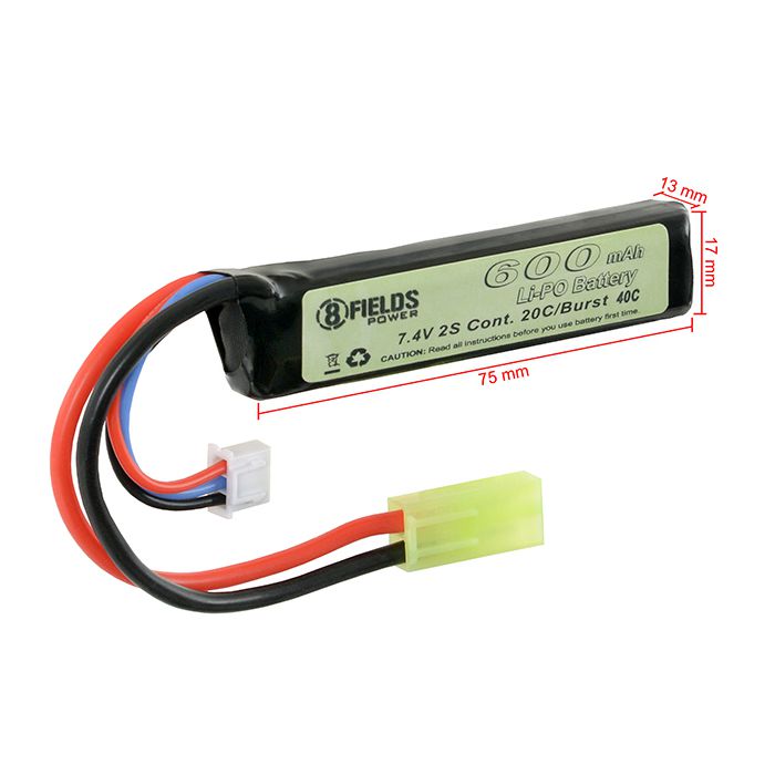 Acumulator Li-Po 7.4V 600mAh 20C 8Fields