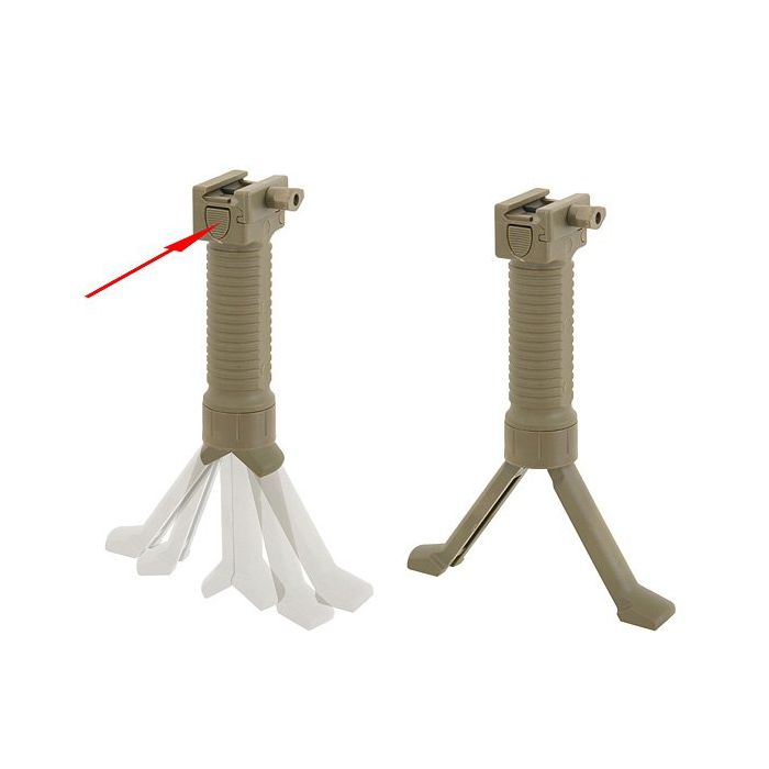 Bipod/Maner pentru RIS negru ACM
