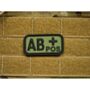 Patch Bloodtype AB POS cauciuc Forest JTG thumbnail