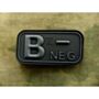 Patch Bloodtype B NEG cauciuc, Blackops JTG thumbnail