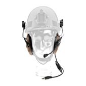 Casti M32H Plus cu prindere pe casca tactica Earmor Tan