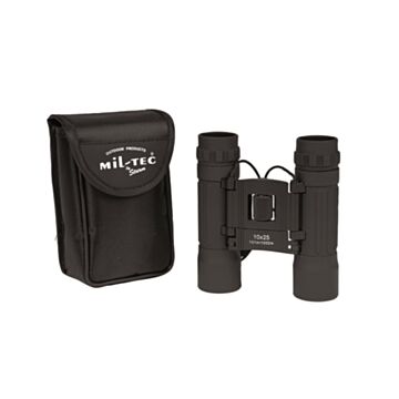 Binoclu 10x25 Mil-Tec Negru