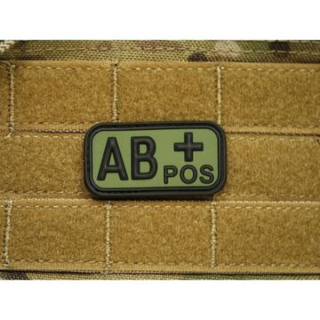 Patch Bloodtype AB POS cauciuc Forest JTG
