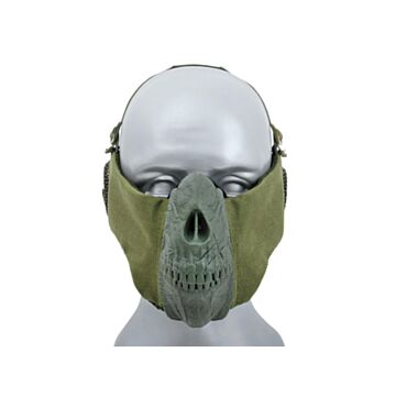 Masca Half Face Skull protectie urechi CS Olive